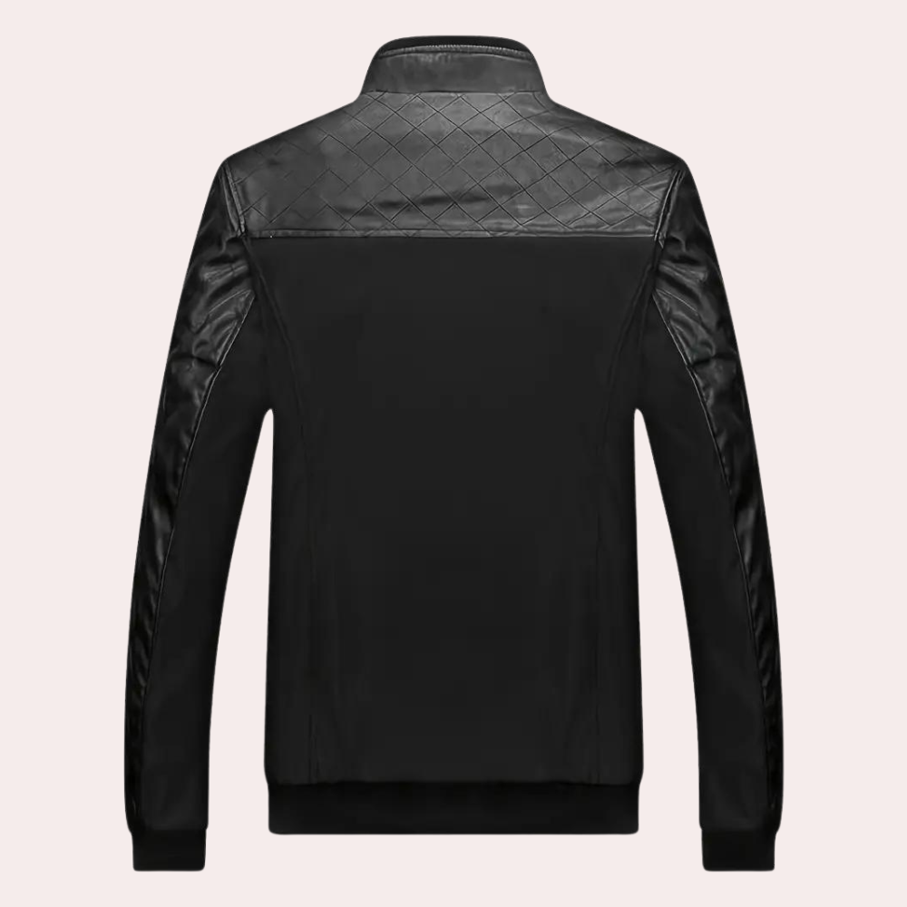 Men's Burgundy Bomber Jacket