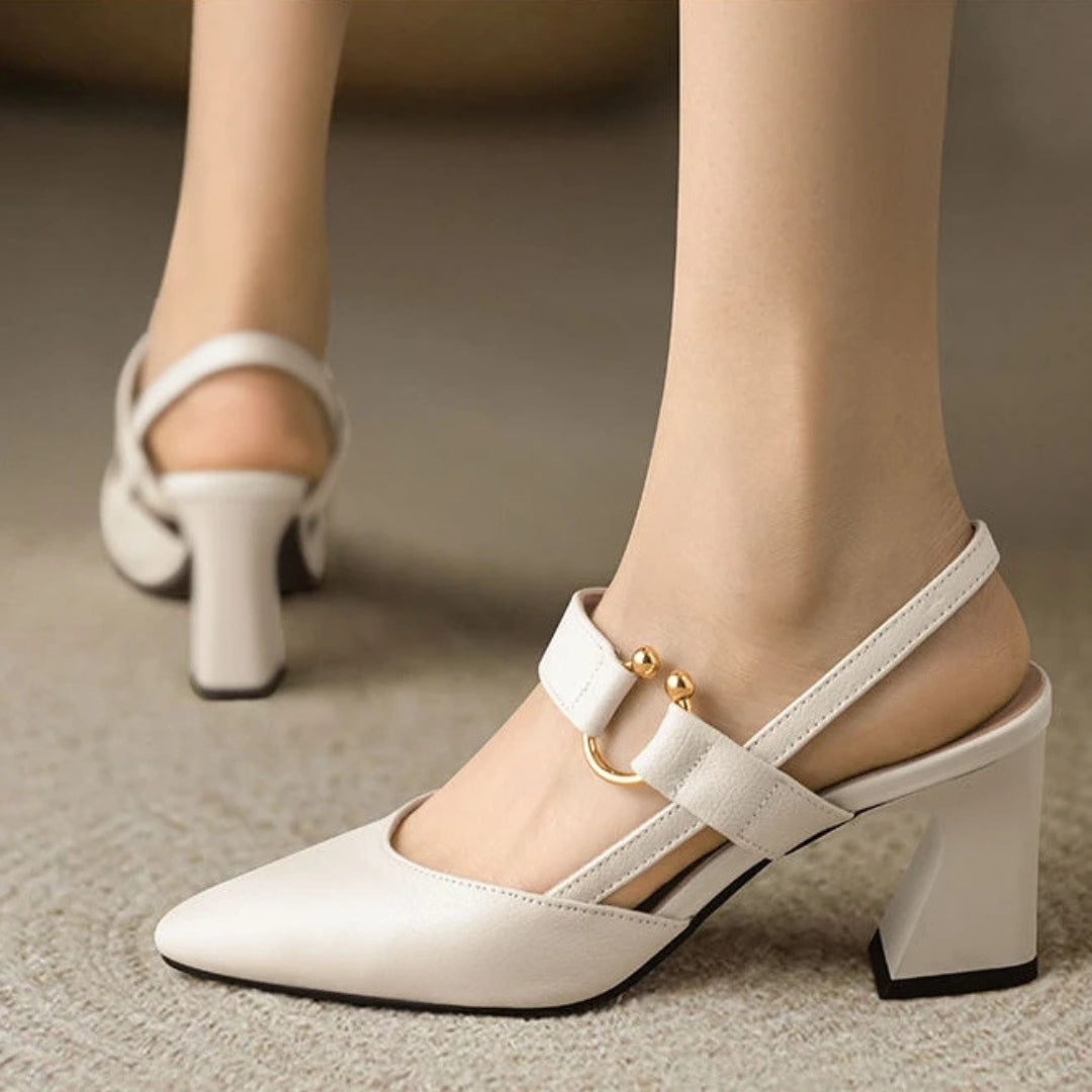 Women's Beige Buckle Sandals with Arch Support for Everyday Wear