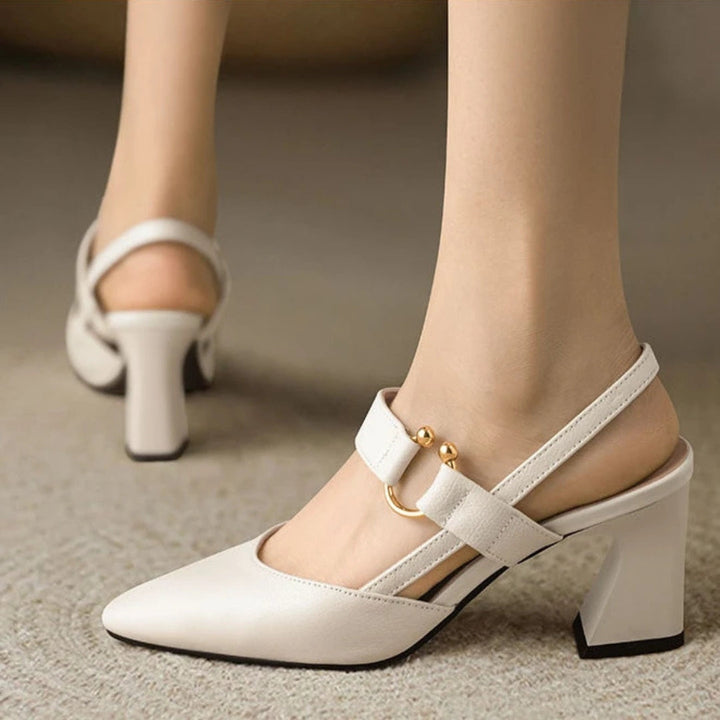 Women's Beige Buckle Sandals with Arch Support for Everyday Wear