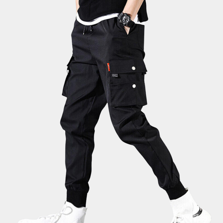 Men's Cargo Trousers with Zip Pockets