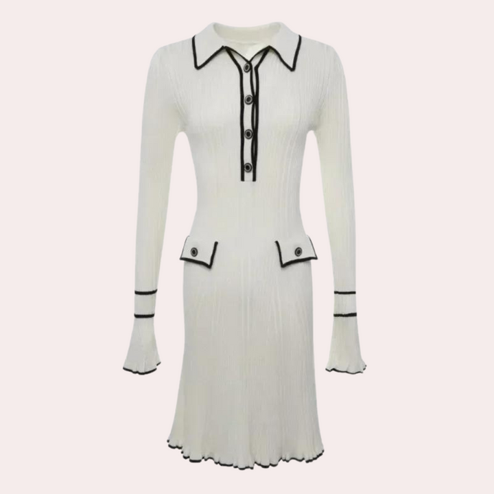 Women's Knitted Dress with Long Sleeves