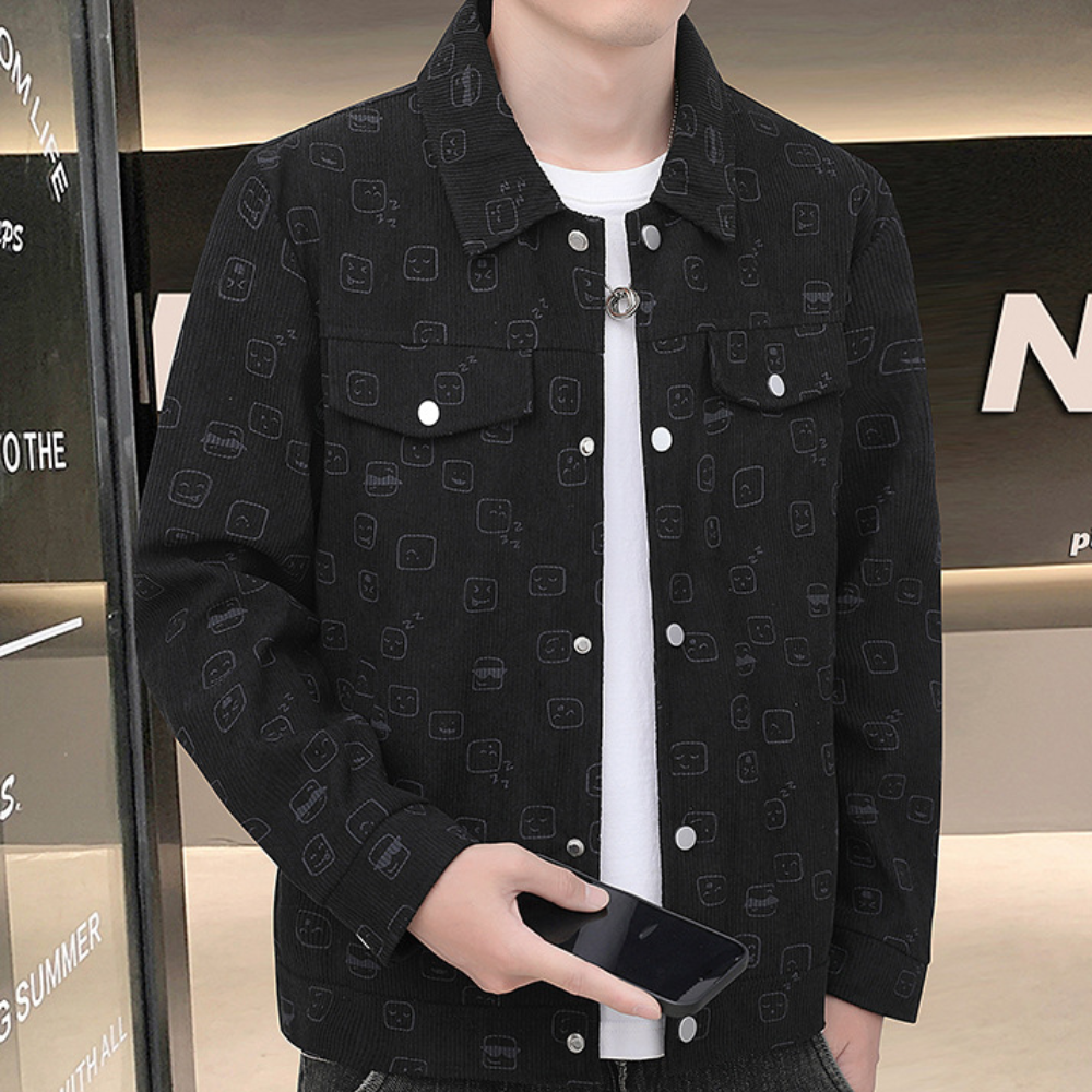 Men's Corduroy Jacket with Relaxed Fit