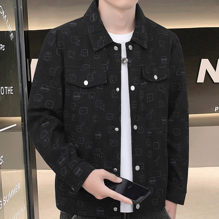 Men's Corduroy Jacket with Relaxed Fit