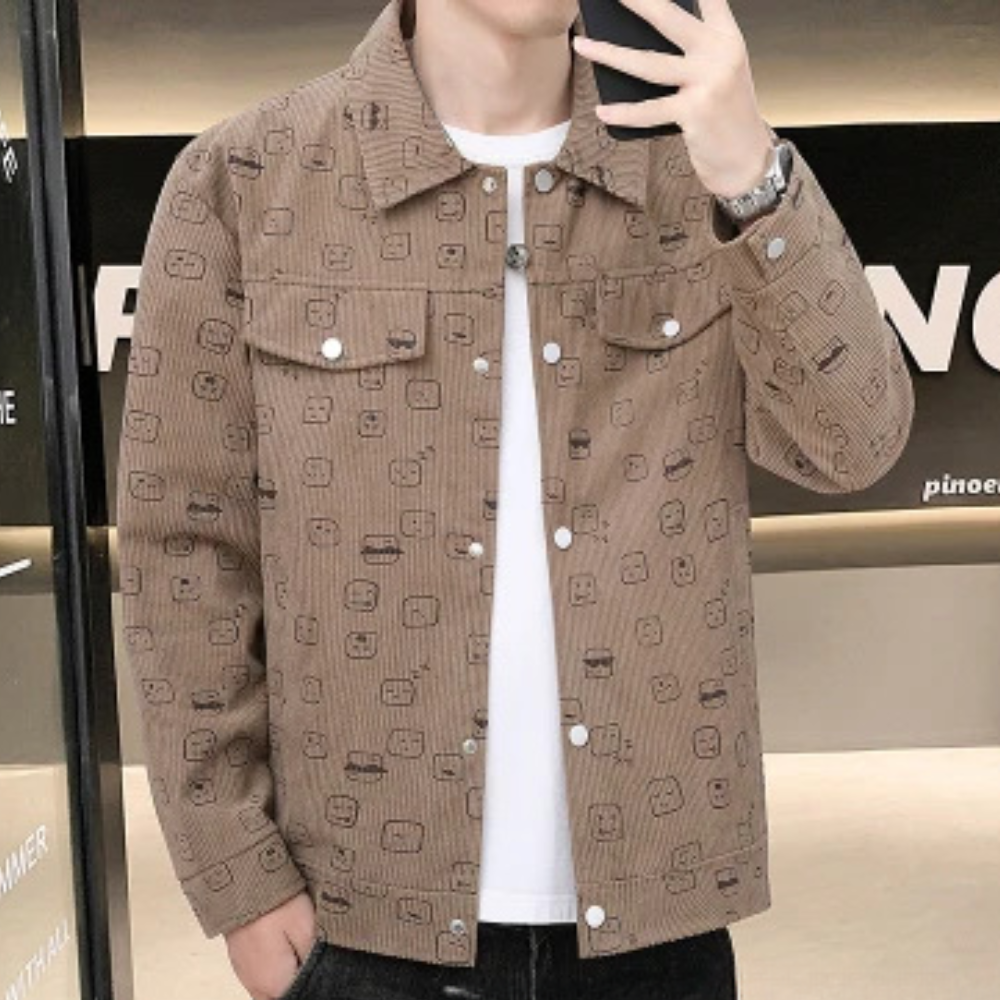 Men's Corduroy Jacket with Relaxed Fit