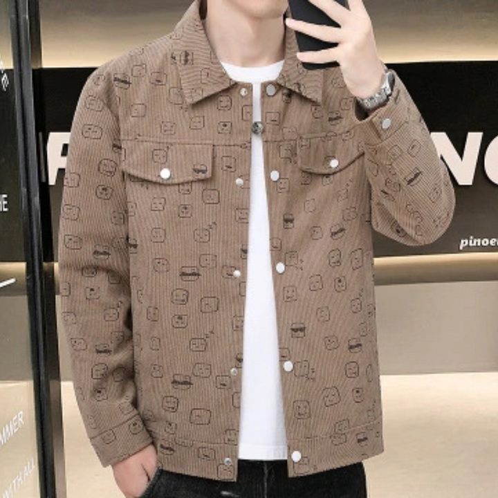 Men's Corduroy Jacket with Relaxed Fit