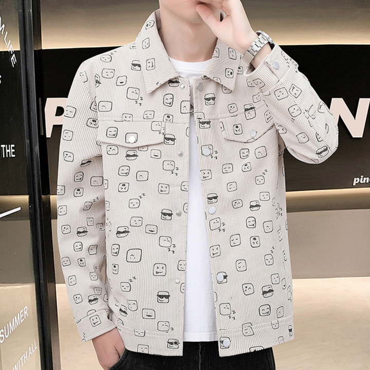Men's Corduroy Jacket with Relaxed Fit