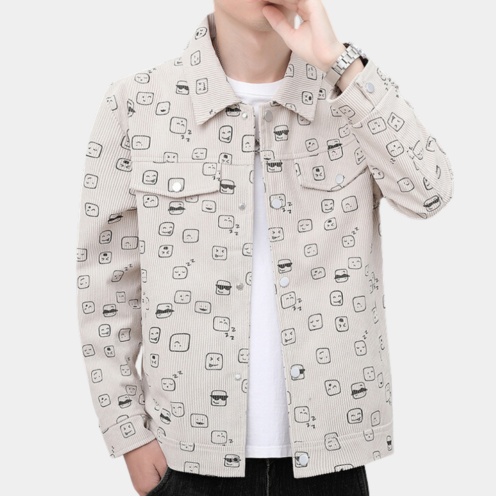 Men's Corduroy Jacket with Relaxed Fit