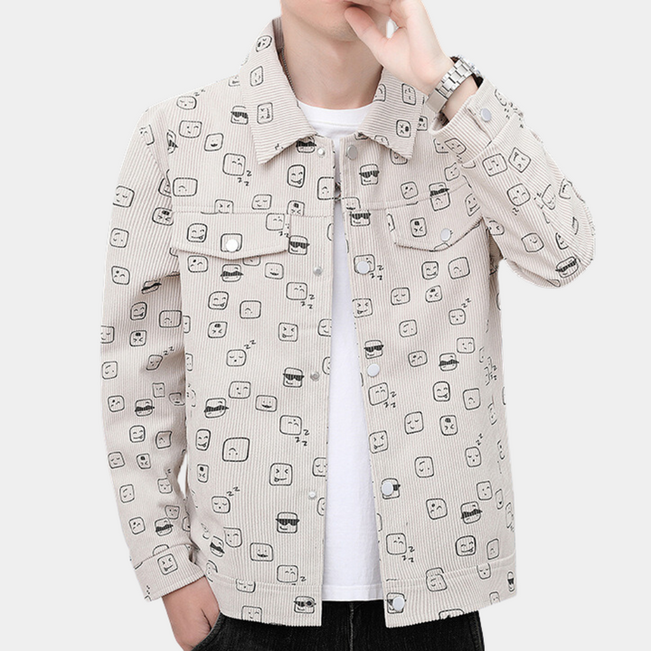 Men's Corduroy Jacket with Relaxed Fit