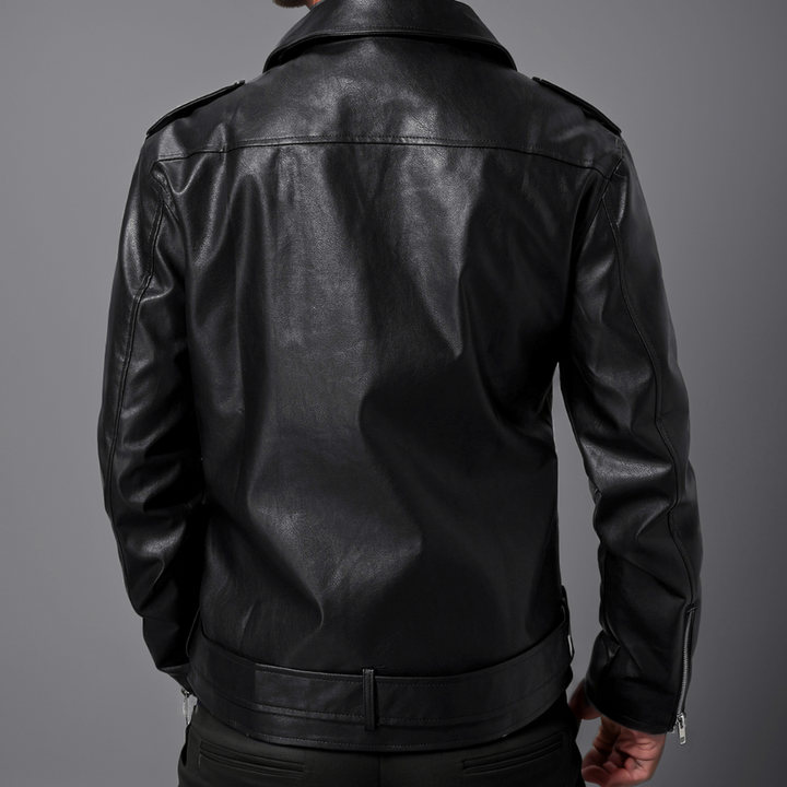 Men's Overshirt with Belt Detail in Wine Red