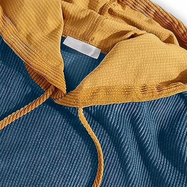 Men's Corduroy Hoodie with Drawstring Hood
