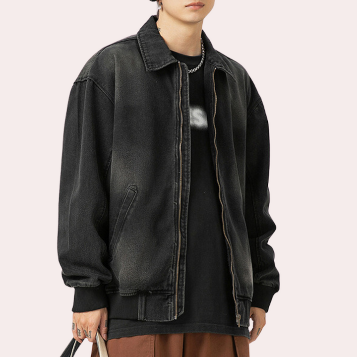 Men's Denim Jacket with Side Pockets