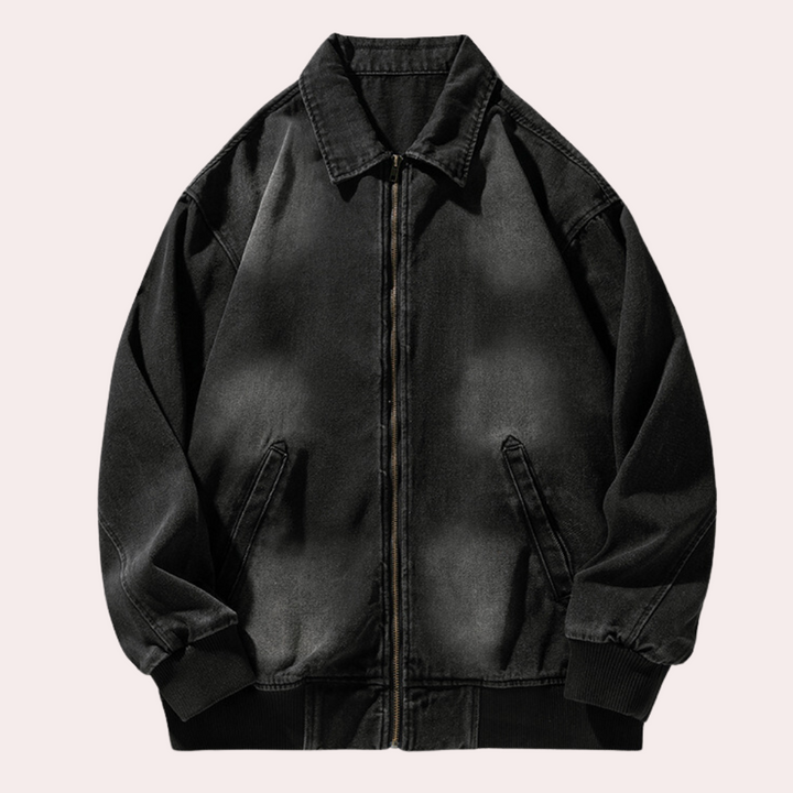 Men's Denim Jacket with Side Pockets