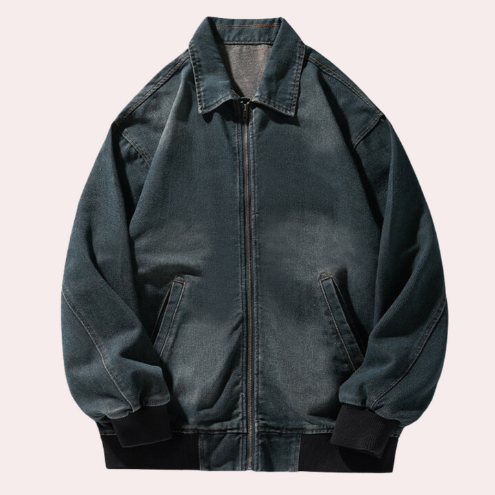Men's Denim Jacket with Side Pockets