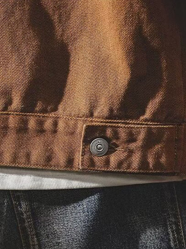 Men's Overshirt with Relaxed Fit and Button Front