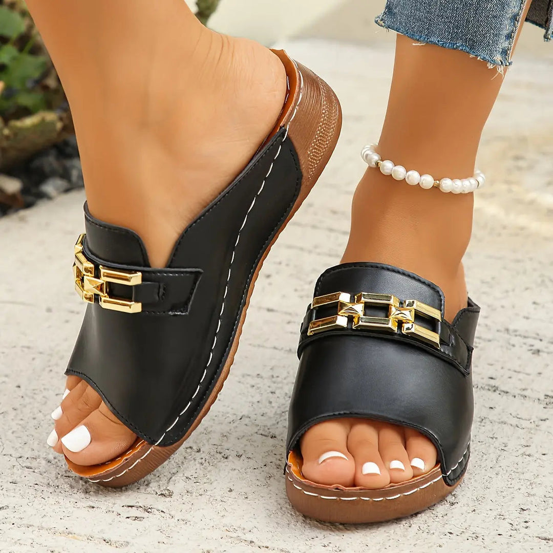 Chain Slide Sandals