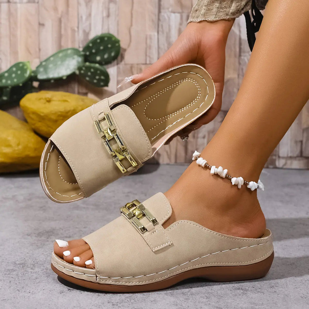 Chain Slide Sandals
