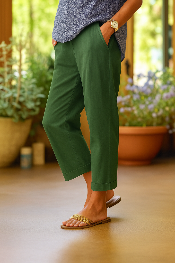Rita - Women's Straight Leg Summer Trousers Lightweight