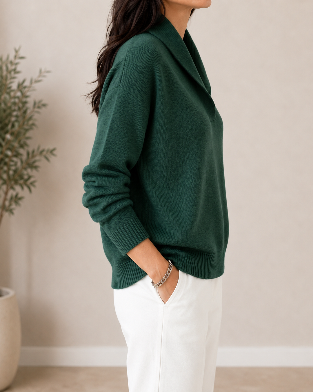 Women's Longline Long Sleeve Knit Jumper