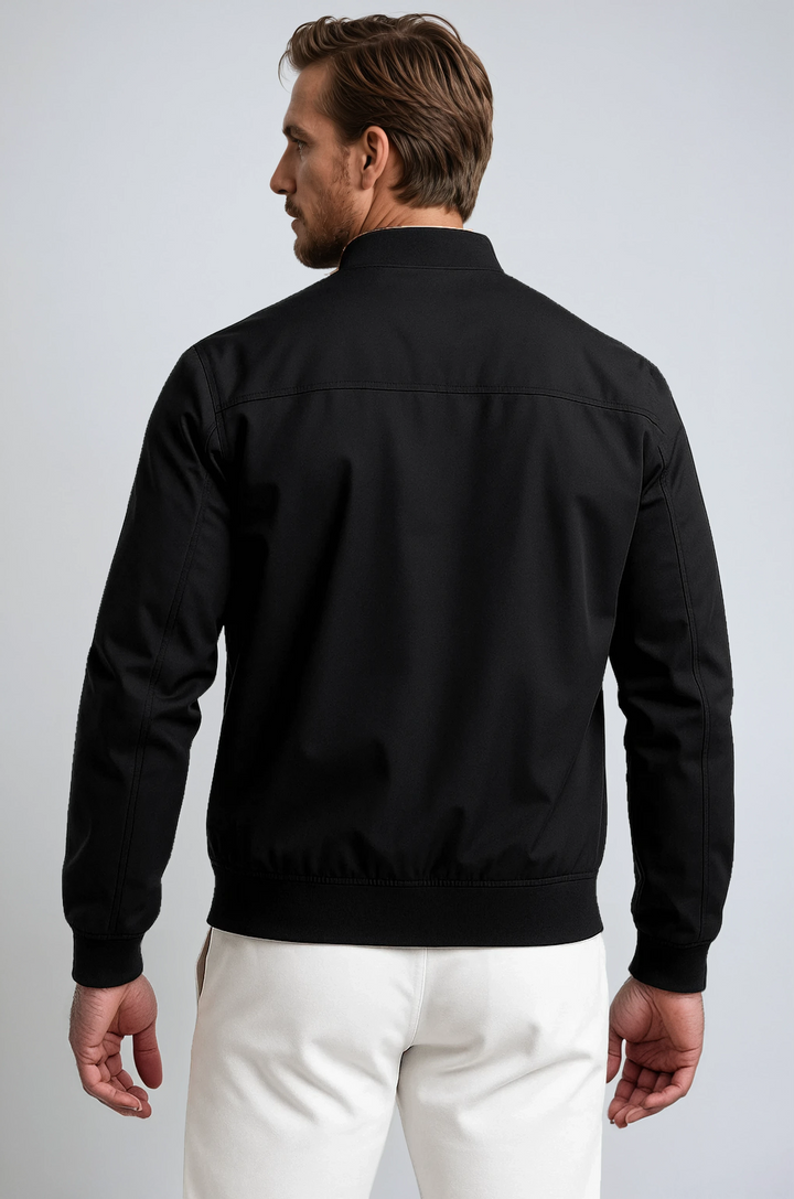 Men's Bomber Jacket with Ribbed Trims