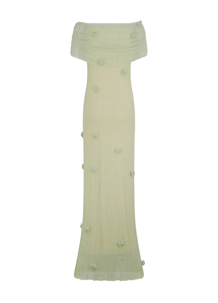 Women's Off-Shoulder Floral Detail Maxi Dress