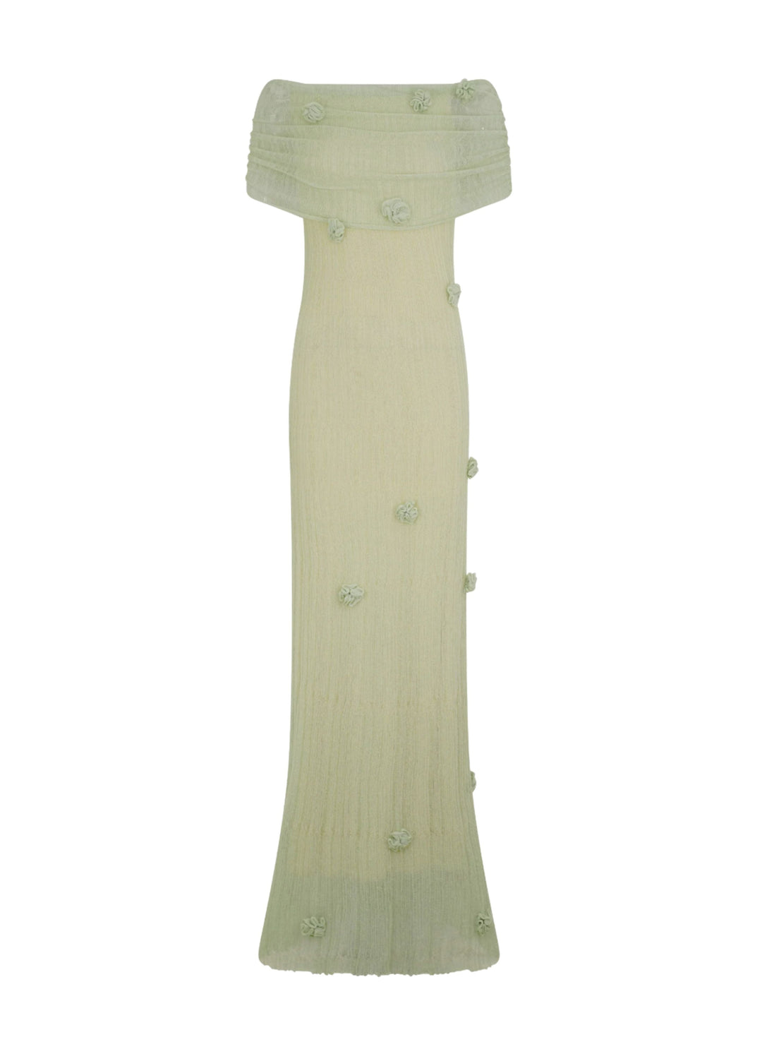 Women's Off-Shoulder Floral Detail Maxi Dress