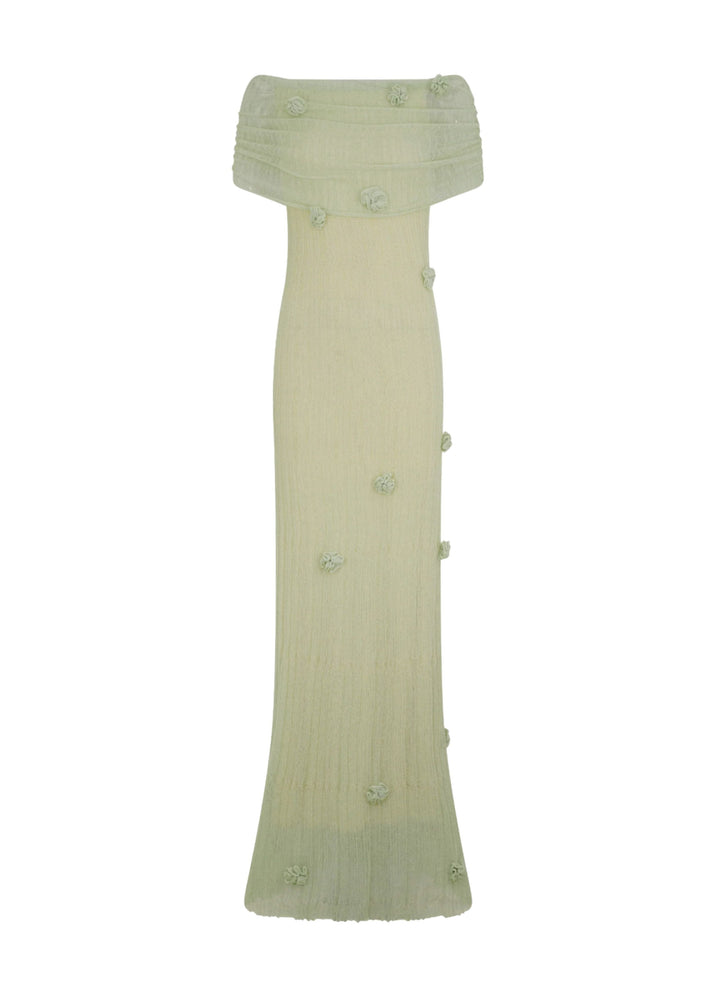 Women's Off-Shoulder Floral Detail Maxi Dress