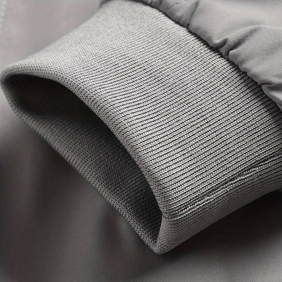 Men's Bomber Jacket with Zip Front and Side Pockets