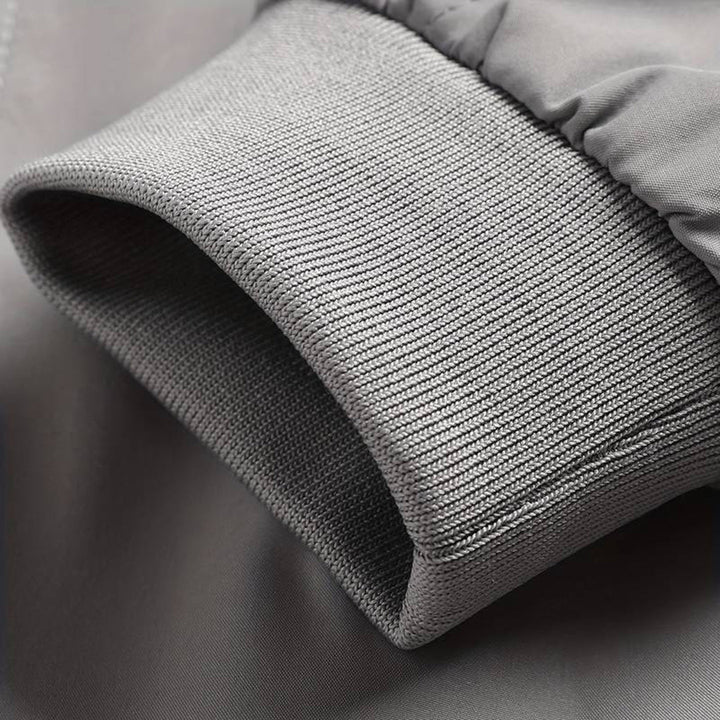 Men's Bomber Jacket with Zip Front and Side Pockets