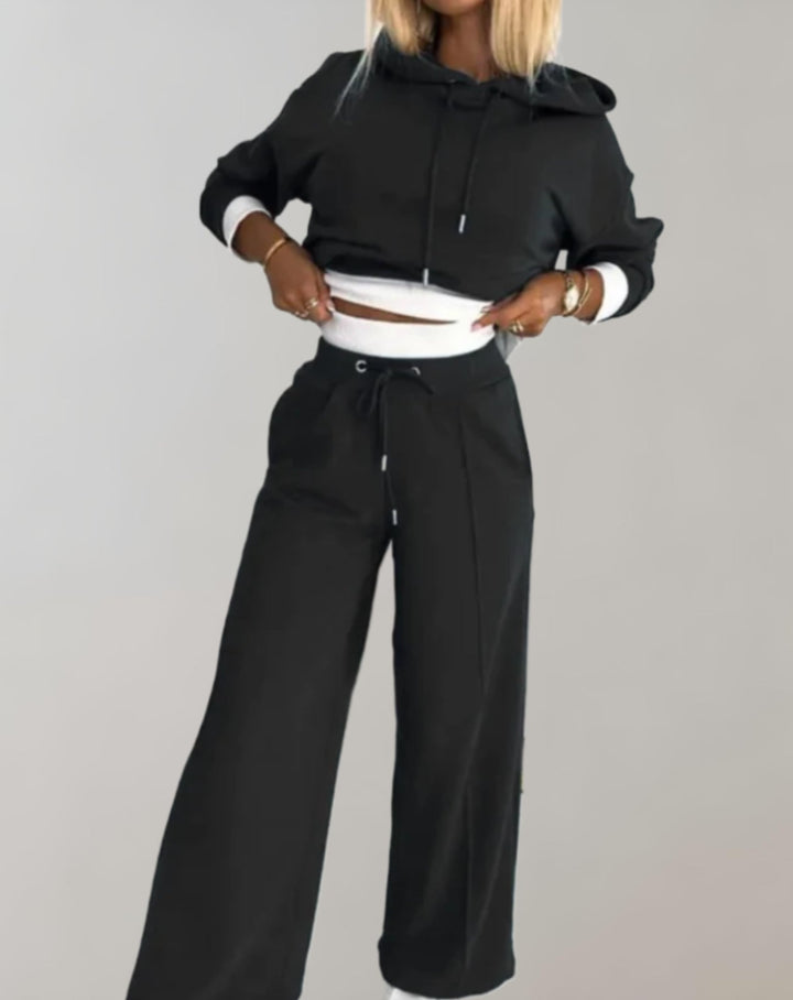 Bethany | Women's Two Piece Wide Leg Tracksuit Set