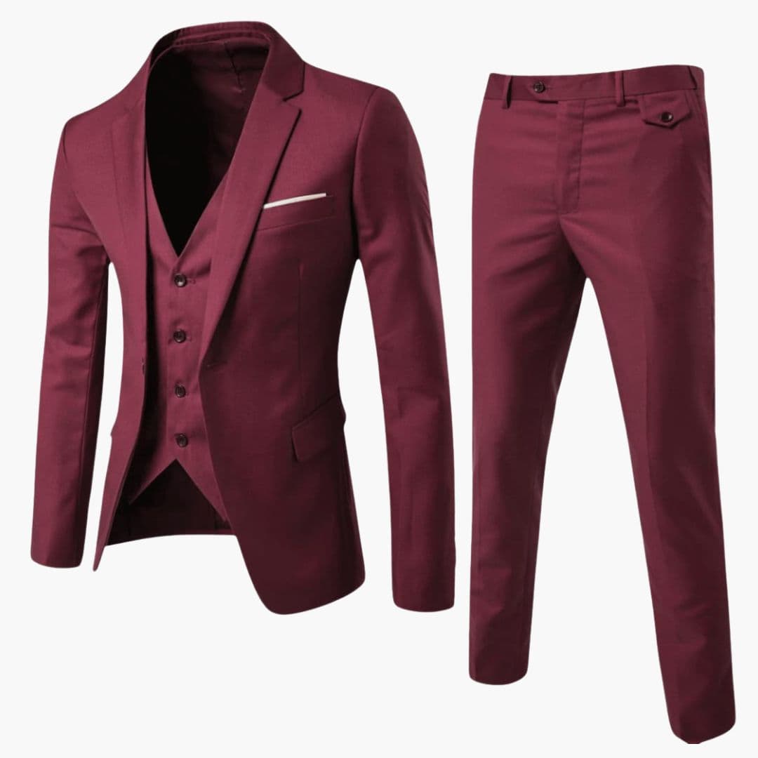 Classic Three-Piece Men's Suit Formal Tailored