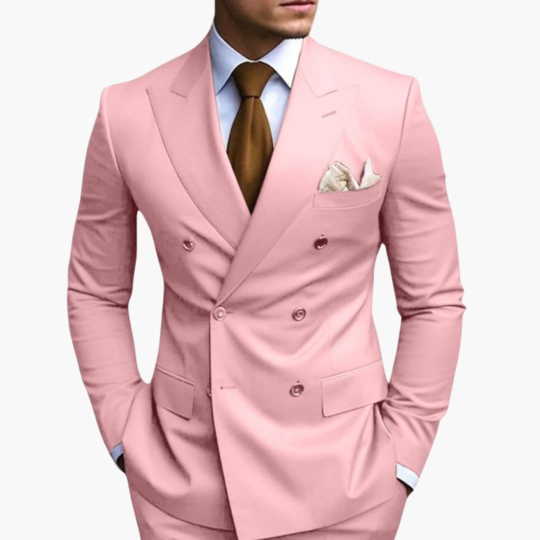 Slim Fit Men's Suit Two-Piece Set