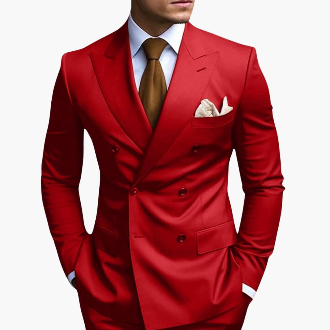 Slim Fit Men's Suit Two-Piece Set