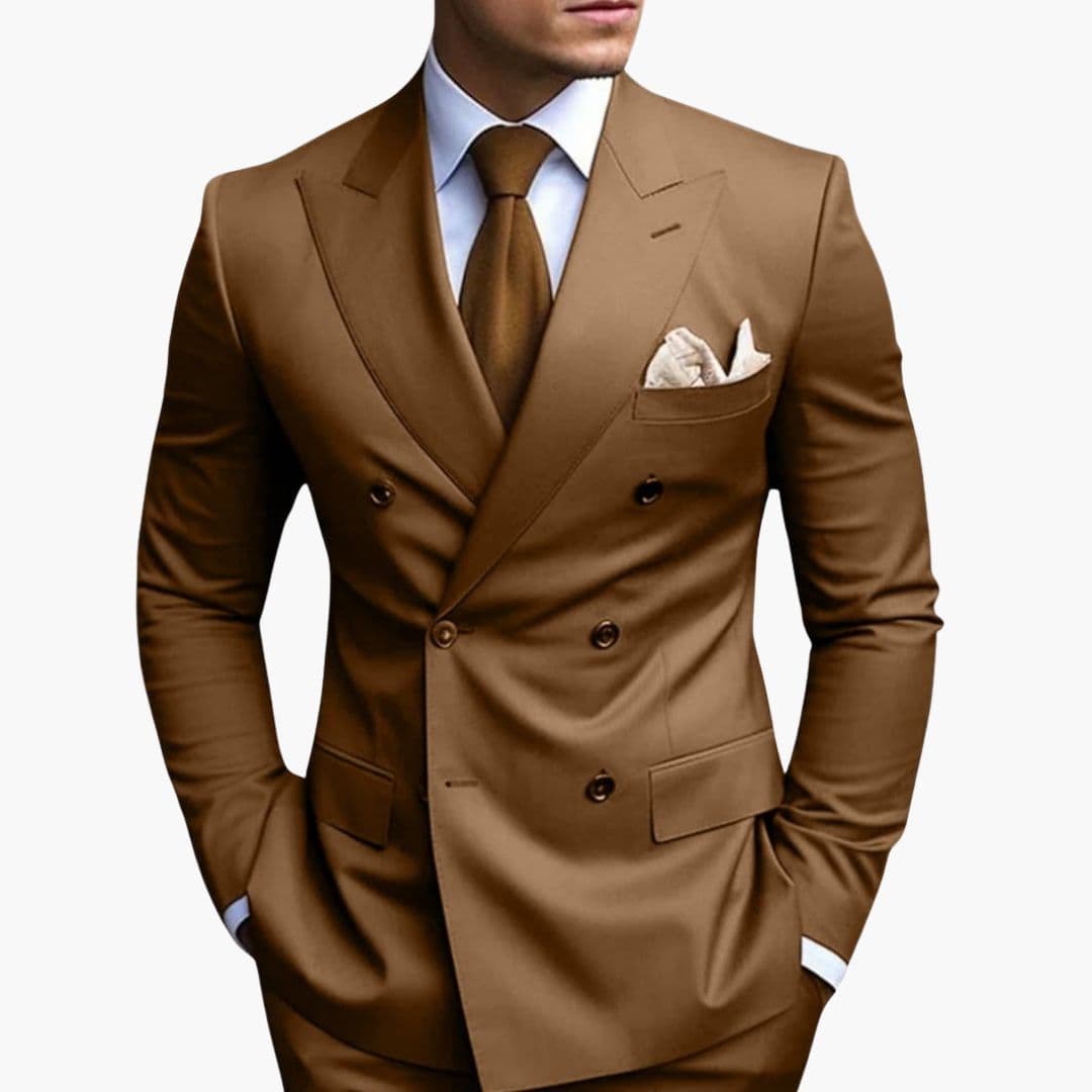 Slim Fit Men's Suit Two-Piece Set