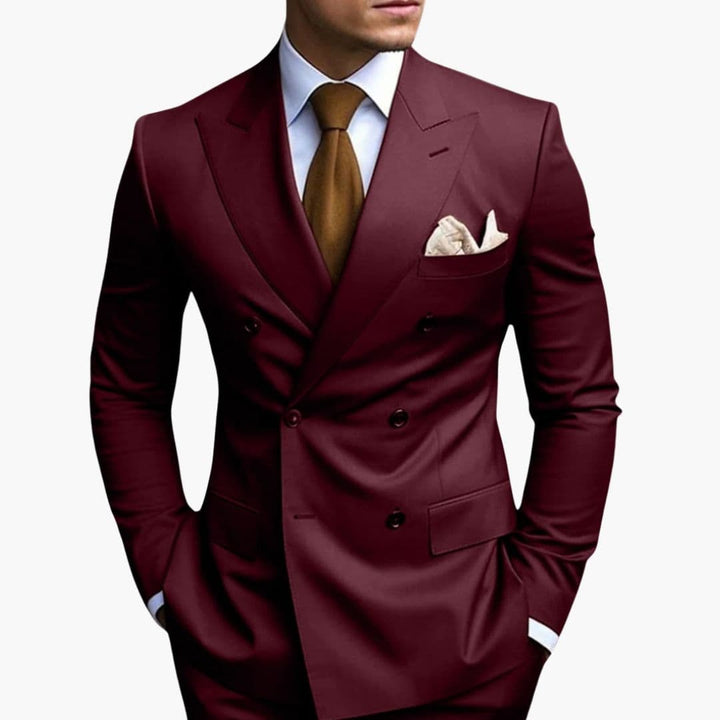 Slim Fit Men's Suit Two-Piece Set