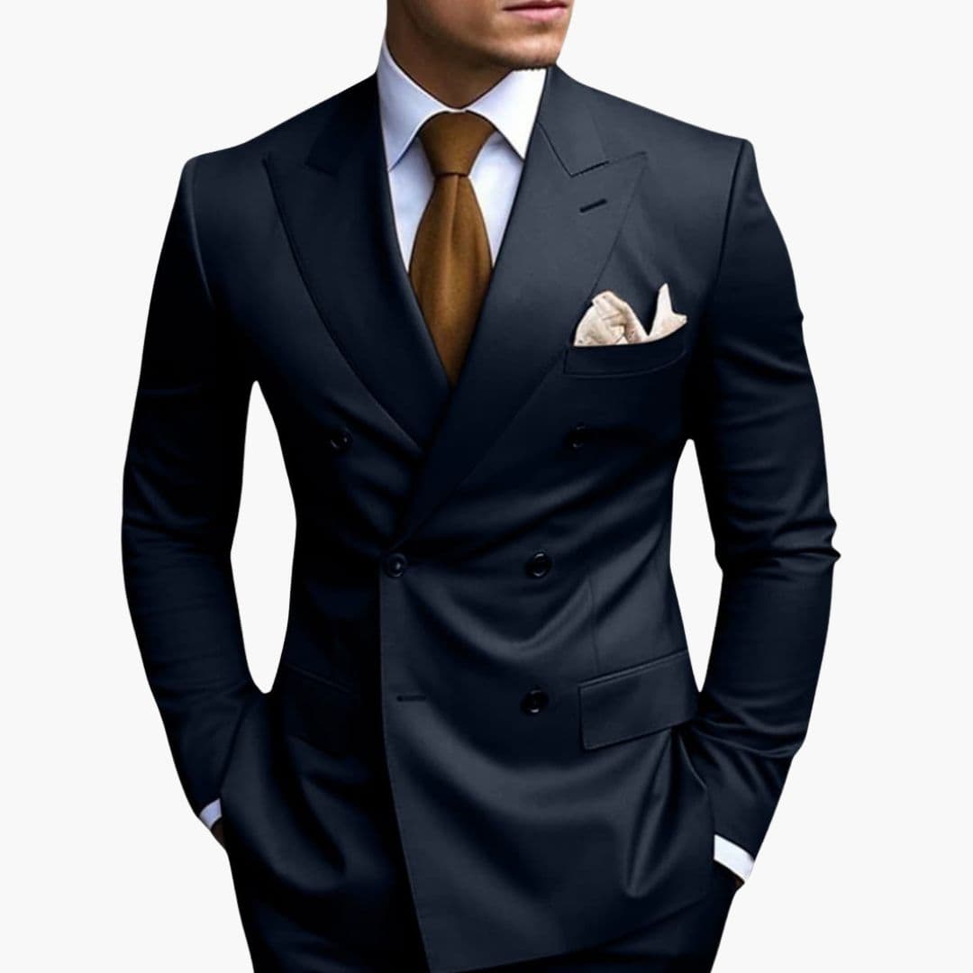 Slim Fit Men's Suit Two-Piece Set