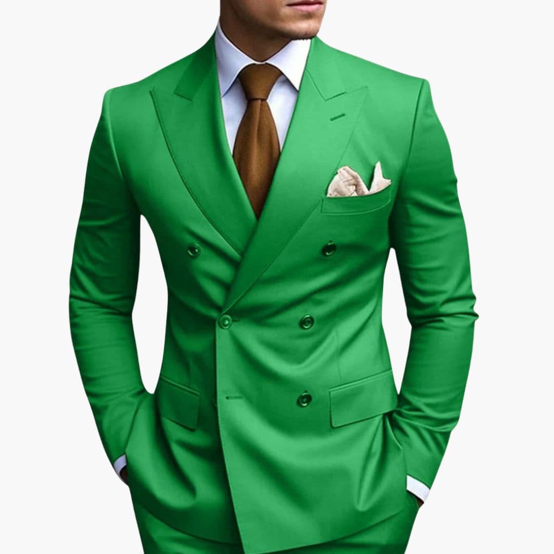 Slim Fit Men's Suit Two-Piece Set