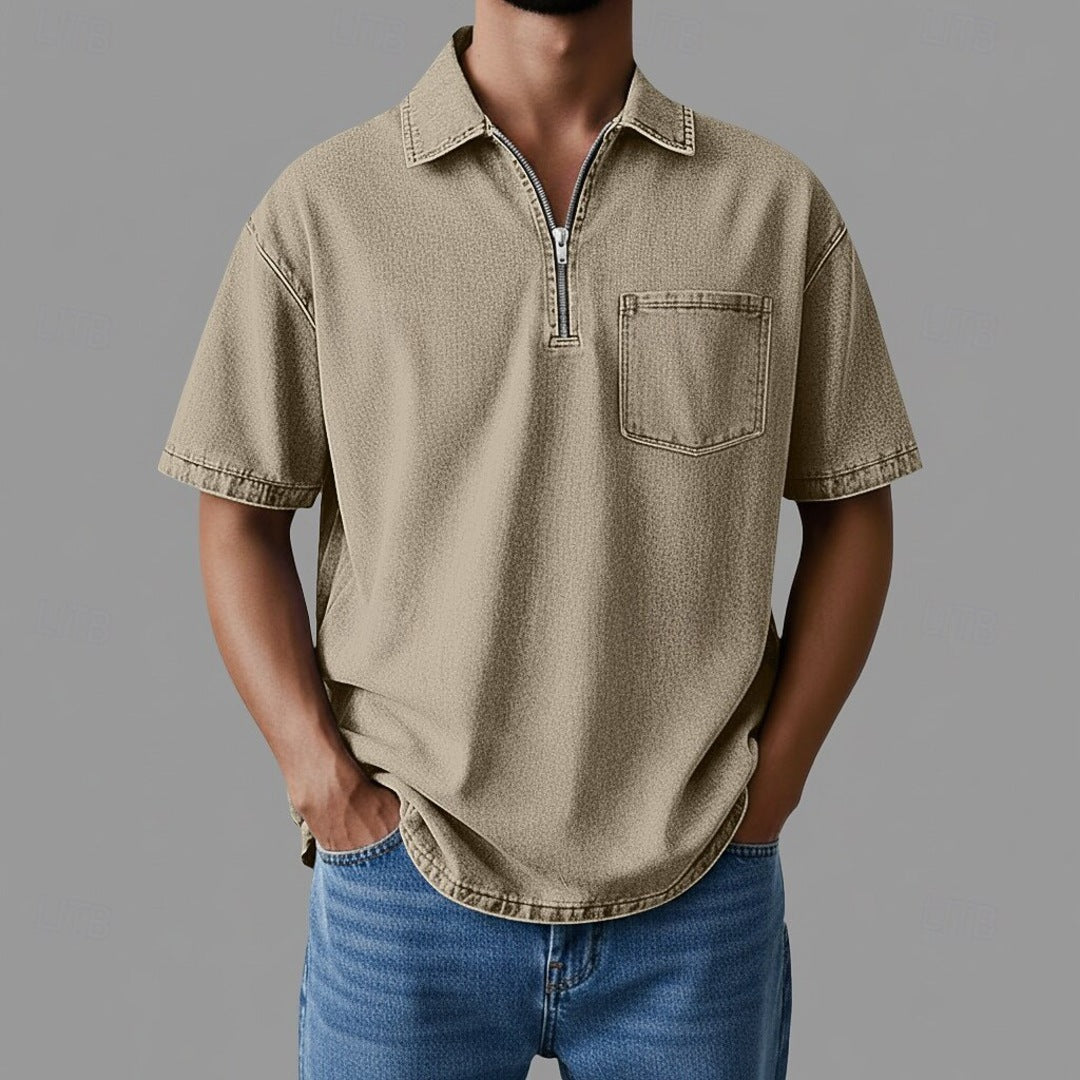 Men's Denim Shirt with Classic Cut