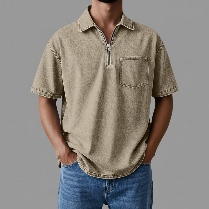 Men's Denim Shirt with Classic Cut