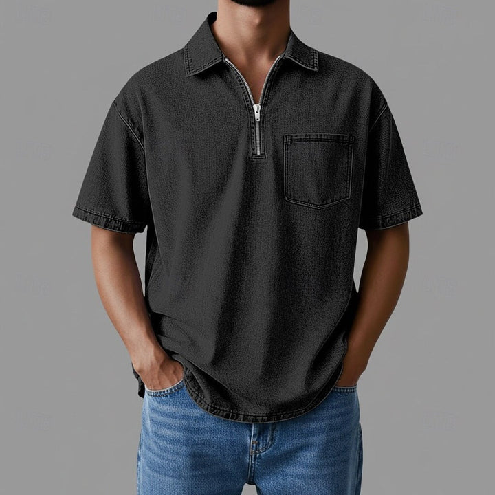 Men's Denim Shirt with Classic Cut