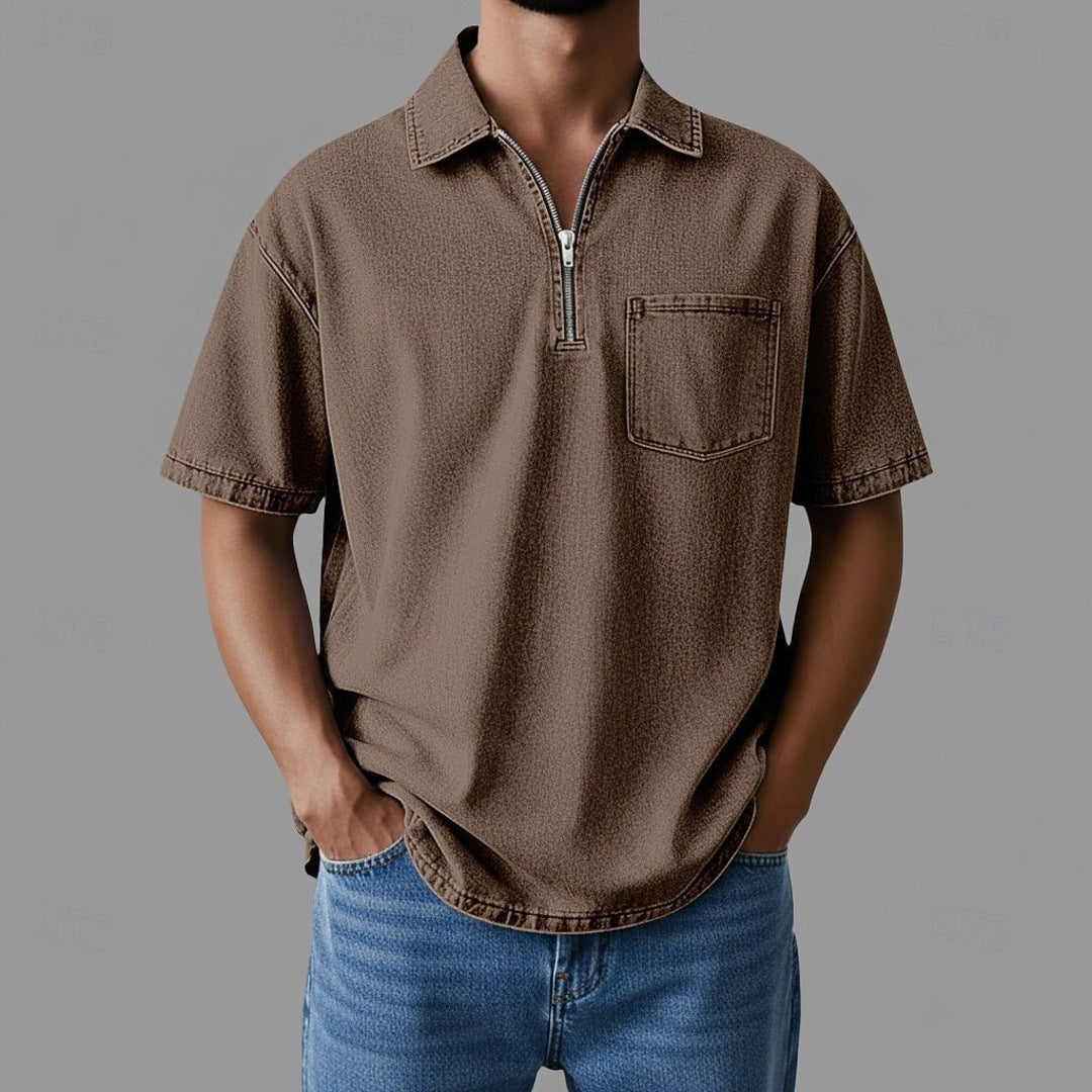 Men's Denim Shirt with Classic Cut