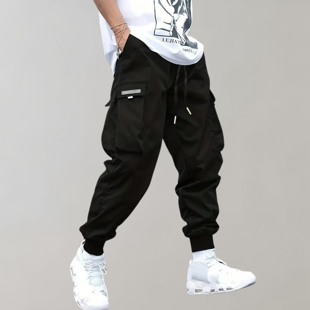 Men's Cargo Joggers with Drawcord Waist