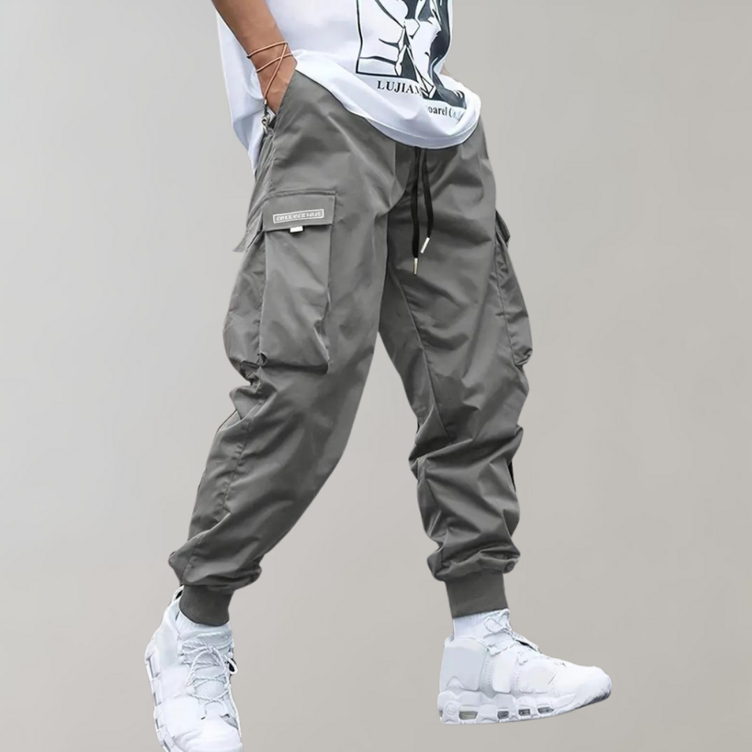 Men's Cargo Joggers with Drawcord Waist