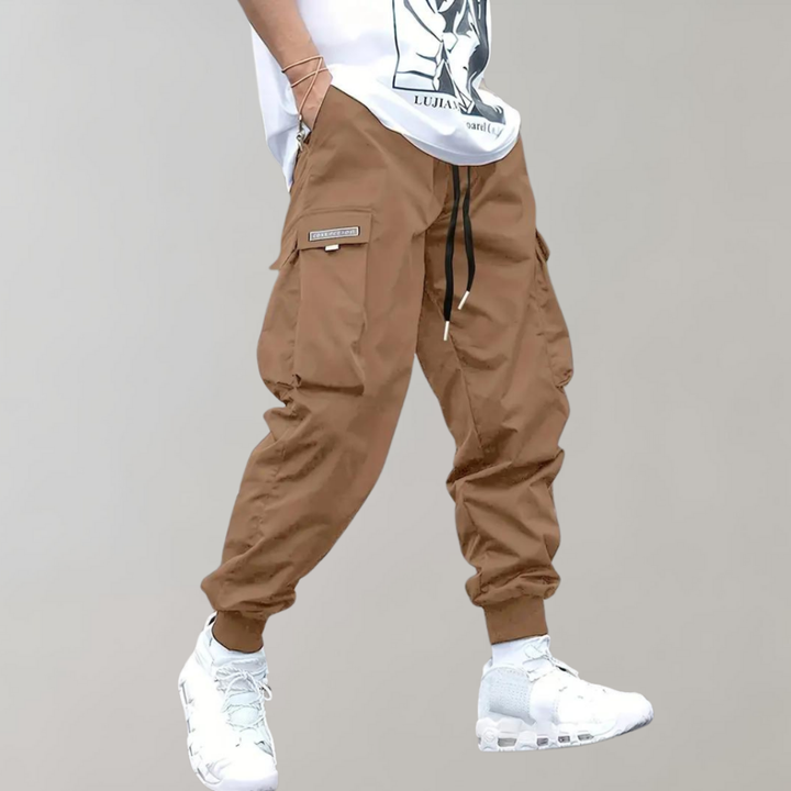 Men's Cargo Joggers with Drawcord Waist