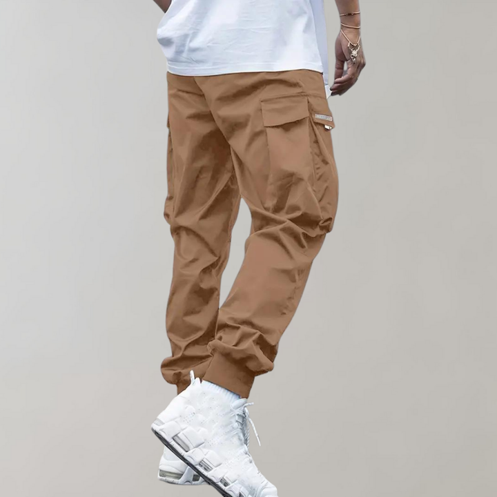Men's Cargo Joggers with Drawcord Waist