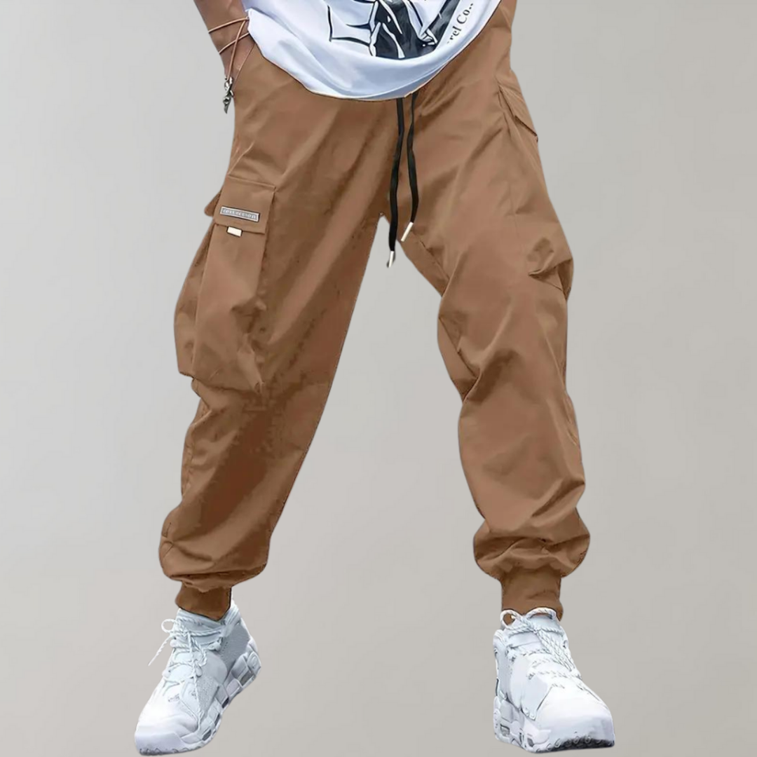 Men's Cargo Joggers with Drawcord Waist