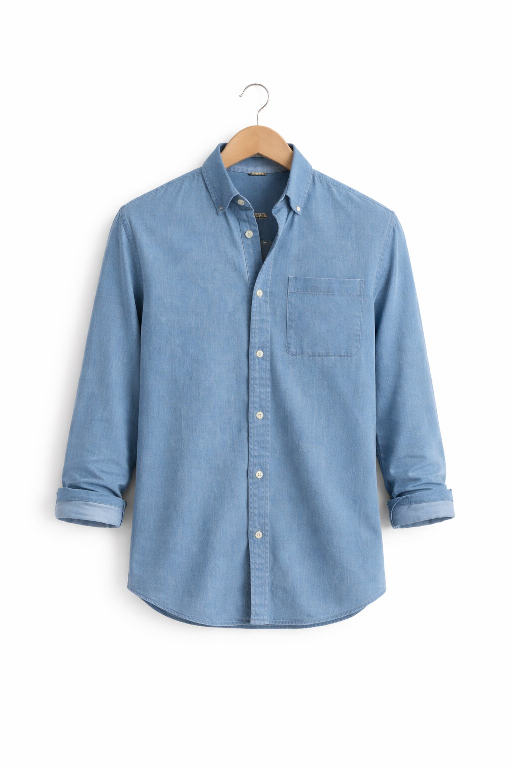 Men's Chambray Shirt with Relaxed Fit