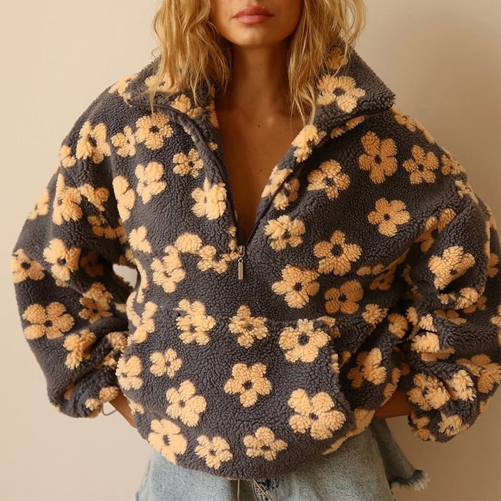 Women's Fleece Teddy Wool Coat – Yellow