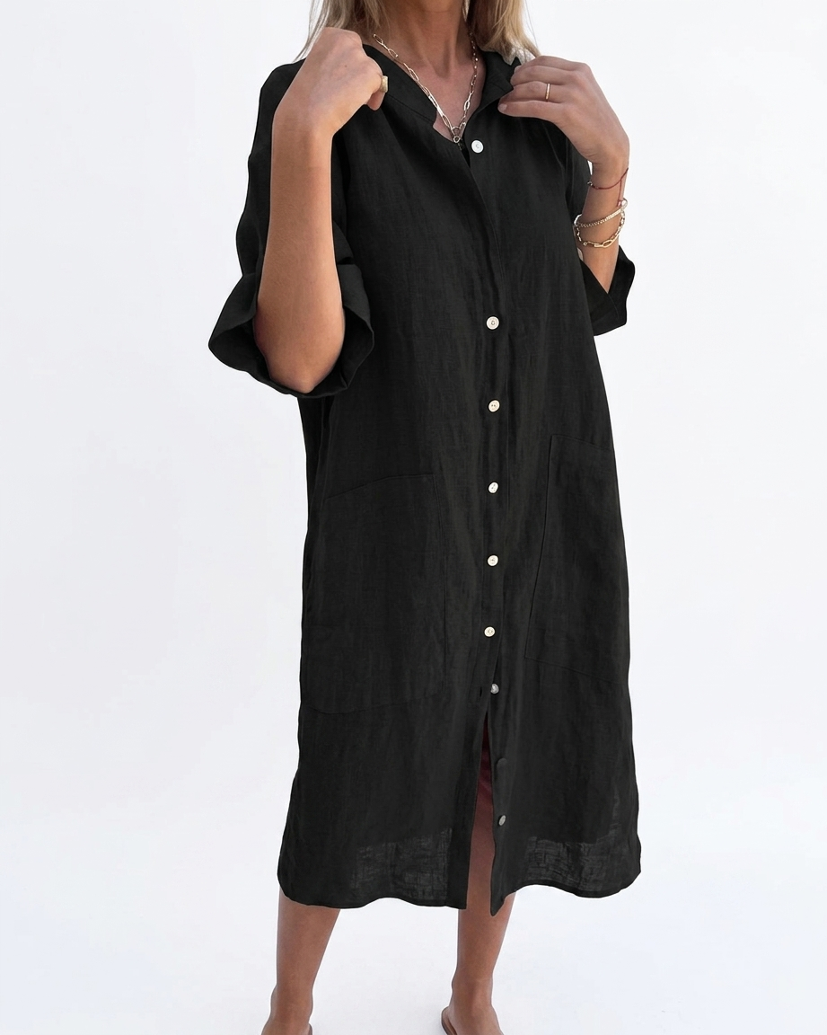 Ingrid | Relaxed Fit Plus Size Linen Summer Dress