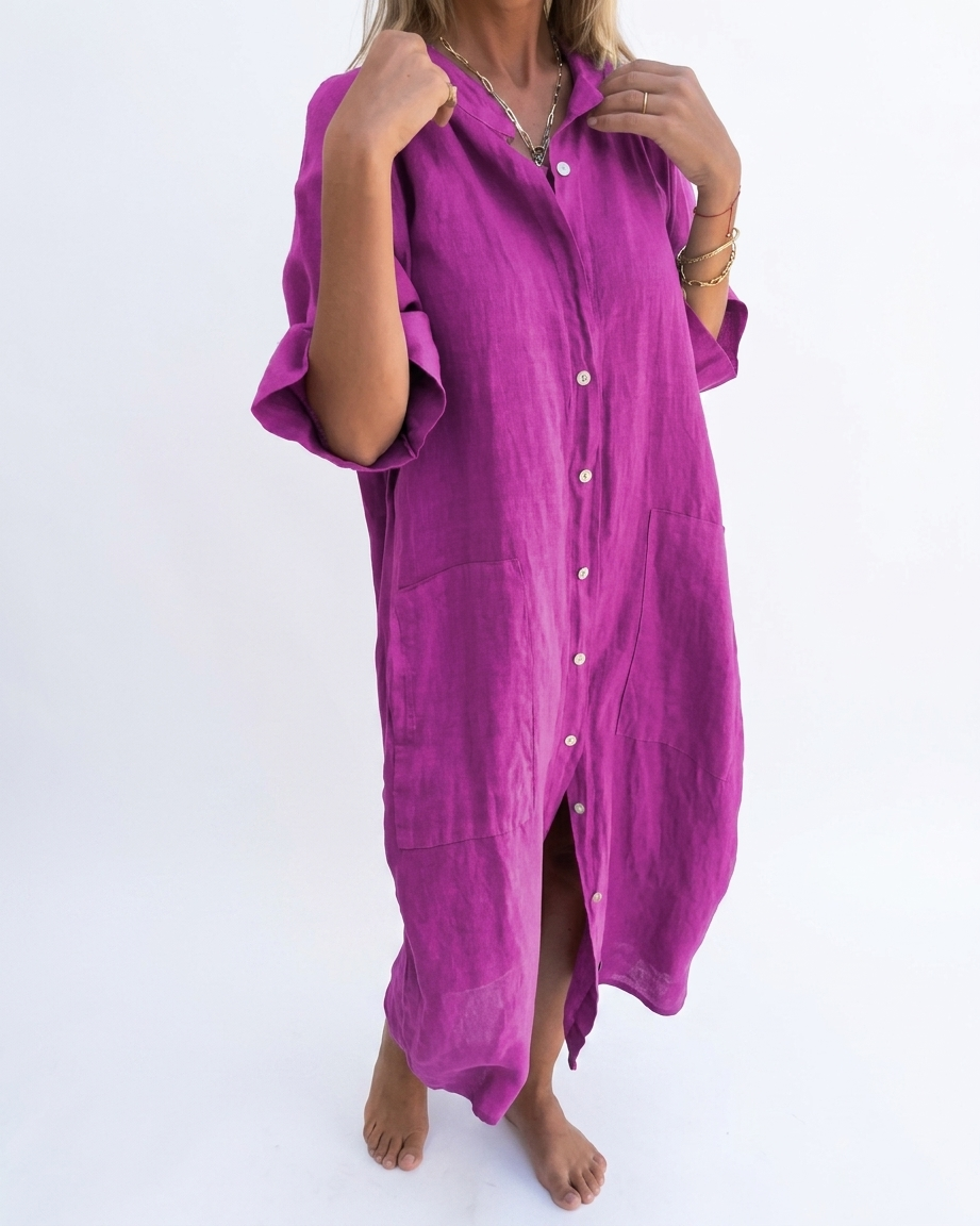 Ingrid | Relaxed Fit Plus Size Linen Summer Dress
