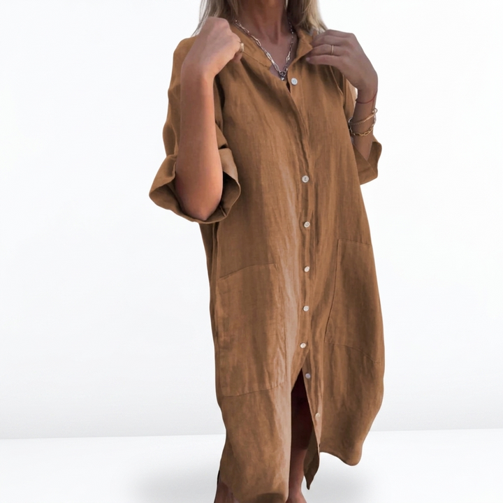 Ingrid | Relaxed Fit Plus Size Linen Summer Dress